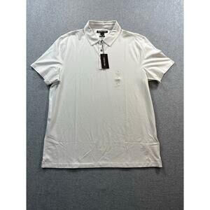 Michael Kors Stretch Pima Cotton Polo White Made in Peru NWT